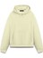 Baskılı Krem Unisex Oversize Fit Pamuklu Kapüşonlu Sweatshirt 2