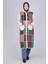 Büyük Beden Patchwork Triko Kap Krem Otw9314 2
