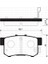 Arka Fren Balata Honda Cıvıc 1.4l 1.6l D14 D16 Hatchback 96-01 / 1.6l D16 Vtec Vtı 01-05 / 1.6l R16A 2 Vtec Sedan 06- / Accord 2.0l F20 90-98 / Suzukı Sx4 1.6l M16A RW415 05- 1