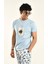 Işleme Detaylı Bisiklet Yaka T-Shirt 4