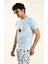 Işleme Detaylı Bisiklet Yaka T-Shirt 5