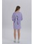 Kadın Sırt Baskı Detay Oversize T-Shirt Elbise 5