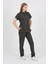 Plumeria Hakim Yaka Koyu Haki Unisex Uniforma (Likralı) Xs - Takım - Hayır Isim Yazılmasın 1