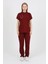 Plumeria Hakim Yaka Bordo Uniforma (Likralı) 2xs - Takım - Hayır Isim Yazılmasın 2