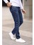 Erkek Jean Slim Fit Dar Paça Likralı Esnek Kot Pantolon 4