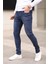 Erkek Jean Slim Fit Dar Paça Likralı Esnek Kot Pantolon 1
