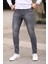 Erkek Jean Slim Fit Dar Paça Likralı Esnek Kot Pantolon 3