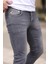 Erkek Jean Slim Fit Dar Paça Likralı Esnek Kot Pantolon 5