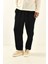 Siyah Müslin Kumaş Erkek Basic Pantolon 1