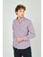 Erkek Slim Fit Ekoseli Uzun Kollu %100 Pamuk Gömlek 2060 Bordo 1