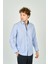 Erkek Slim Fit Uzun Kollu %100 Pamuk Gömlek 2008 Açık Mavi 1