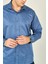 Figs Erkek Slim Fit Uzun Kollu Pamuklu Parlak Kumaş Gömlek 0013 Indigo 3