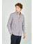 Erkek Slim Fit Ekoseli Uzun Kollu %100 Pamuk Gömlek 2060 Kahverengi 1