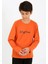 Erkek Çocuk Uzun Kol Penye Pijama Takım 20437 Turuncu 2