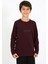 Erkek Çocuk Uzun Kol Penye Pijama Takım 20437 Bordo 2