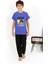 Erkek Çocuk Kısa Kol Penye Pijama Takım 20758 Saks 1