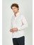 Erkek Slim Fit Desenli Uzun Kol %100 Pamuk Gömlek 2041 Ekru 3