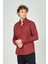 Erkek Slim Fit Desenli Uzun Kollu %100 Pamuk Gömlek 2045 Kırmızı 3