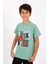Erkek Çocuk Kısa Kol Penye Pijama Takım 20758 Suyeşili 4