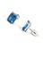 Sky Diamond Blue Creative Sapphire 925AYAR Gümüş Lüks Dikdörtgen Baget Küpe 3