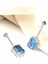 Sky Diamond Blue Creative Sapphire 925 Ayar Gümüş Lüks Küpe 2
