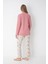 Pembe Desenli Uzun Kol Pijama Takımı 2