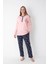 Pembe/lacivert Desenli Uzun Kol Pijama Takımı 1