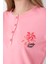 Pembe Çiçek Desenli Uzun Kollu Pijama Takımı 4