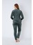 Kadife Yazı Detaylı Pijama Takımı 3