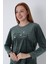 Kadife Yazı Detaylı Pijama Takımı 4