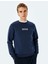 Bisiklet Yaka Pamuk Karışımlı Şardonlu Slogan Işlemeli Sweatshirt 3