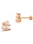 Pırlanta Parlaklığında Zirkon Taşlı 925ayar Gümüş Rose Kalp Figürlü Tragus Piercing 1