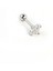 Zirkon Taşlı Çiçek Figürlü 925AYAR Gümüş Tragus Kıkırdak Piercing 4