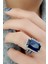Sky Diamond Blue Creative Sapphire 925AYAR Gümüş Lüks Yüzük 1