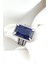 Sky Diamond Blue Creative Sapphire 925AYAR Gümüş Lüks Yüzük 4