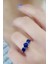 Sky Diamond Blue Creative Sapphire 925AYAR Gümüş Tria Yüzük 1