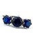 Sky Diamond Blue Creative Sapphire 925AYAR Gümüş Tria Yüzük 2