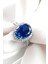 Sky Diamond Blue Paribu Tanzanit Taşlı 925AYAR Gümüş Oval Yüzük 2