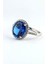 Sky Diamond Blue Paribu Tanzanit Taşlı 925AYAR Gümüş Oval Yüzük 3