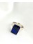 Sky Diamond Blue Creative Sapphire 925 ayar Gümüş Lüks Yüzük 3