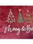 Merry & Bright Nakışlı Bordo Kadife Kırlent Kılıfı 2