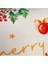 Merry Christmas Sloganlı Dekoratif Kırlent Kılıfı Bordo Fitilli 4