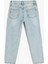 Pamuklu Beli Ayarlanabilir Lastikli Denim Pantolon 2