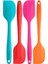 4lü Silikon Spatula Seti Yanmaz Yapışmaz Çizmez Turkuaz-Kırmızı-Fuşya-Turuncu 27cm 1