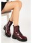Bordo Rugan Bağcıklı Fermuarlı Günlük Kadın Bot 5