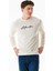 Yazı Nakışlı Bisiklet Yaka Sweatshirt 4
