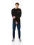 3 Iplik Yazı Nakışlı Bisiklet Yaka Sweatshirt 4