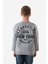 3 Iplik Sırtı Baskılı Bisiklet Yaka Erkek Çocuk Sweatshirt 3