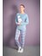 Kedi Nakışlı Bisiklet Yaka 2 Li Pijama Takımı 3