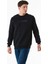 3 Iplik Kabartma Baskılı Bisiklet Yaka Sweatshirt 1